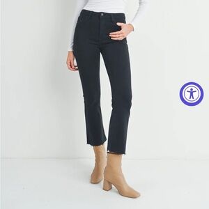 Just black the cropped Demi flare size 28